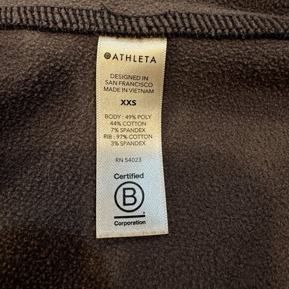 Athleta Triumph Hoodie Sweatshirt Full Front Zip Black Camo Women's Size XXS - Picture 10 of 11